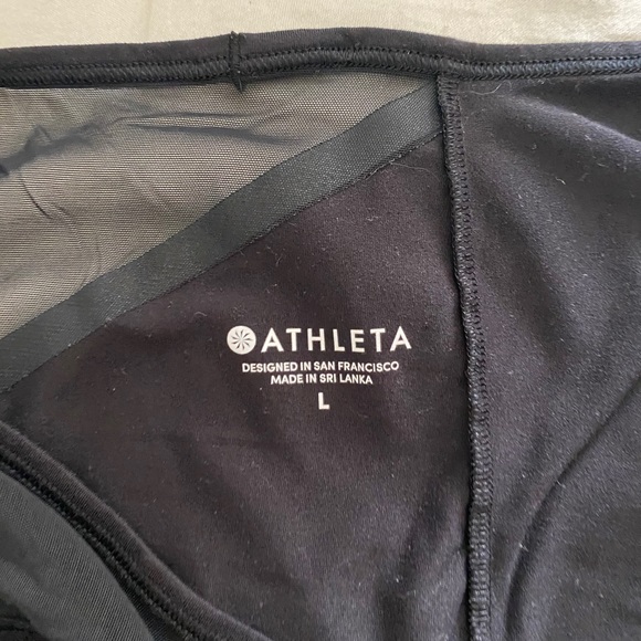 Athleta Black Sheer Tank Top Size Large - Picture 3 of 3